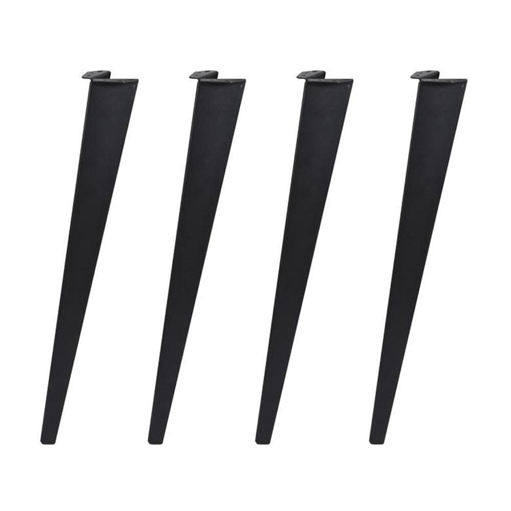 Massief stalen meubelpoot zwart taps 8 bij 5 cm en hoogte 72 cm - 4 stuks Massief stalen meubelpoot zwart taps 8 bij 5 cm en hoogte 72 cm - 4 stuks