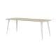Massief stalen meubelpoot wit taps 8 bij 5 cm en hoogte 72 cm  - 4 stuks