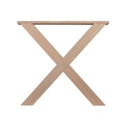 X-poot  x vorm 78 bij 8 cm en hoogte 72 cm  van hout, 8 x 8 cm - 2 stuks
