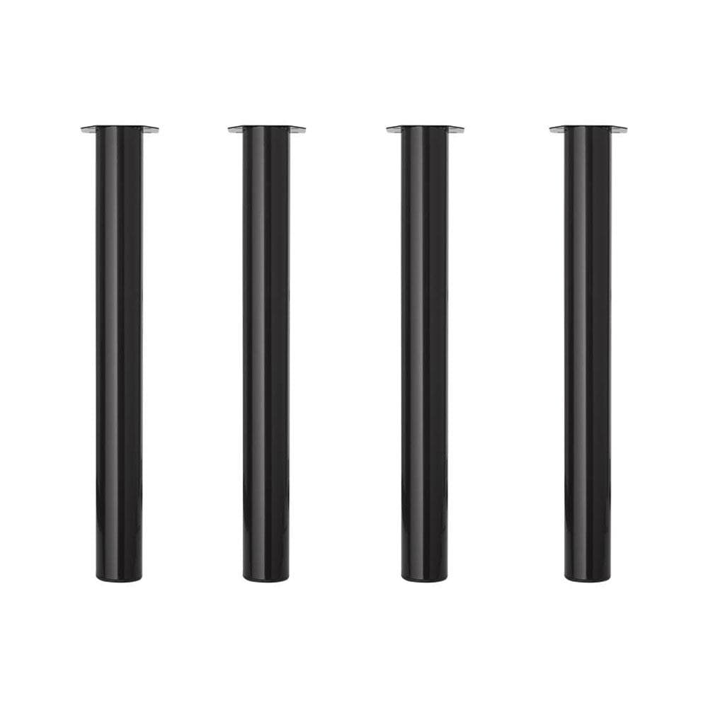 Ronde zwarte meubelpoot 72 cm (set van 4)