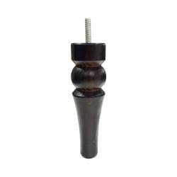 Meubelpoot bruin rond Ø 4,4 cm en hoogte 15 cm  van massief hout (M8)
