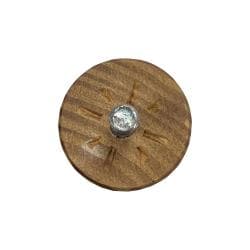 Meubelpoot grenen rond Ø 4,4 cm en hoogte 15 cm  van massief hout (M8) 