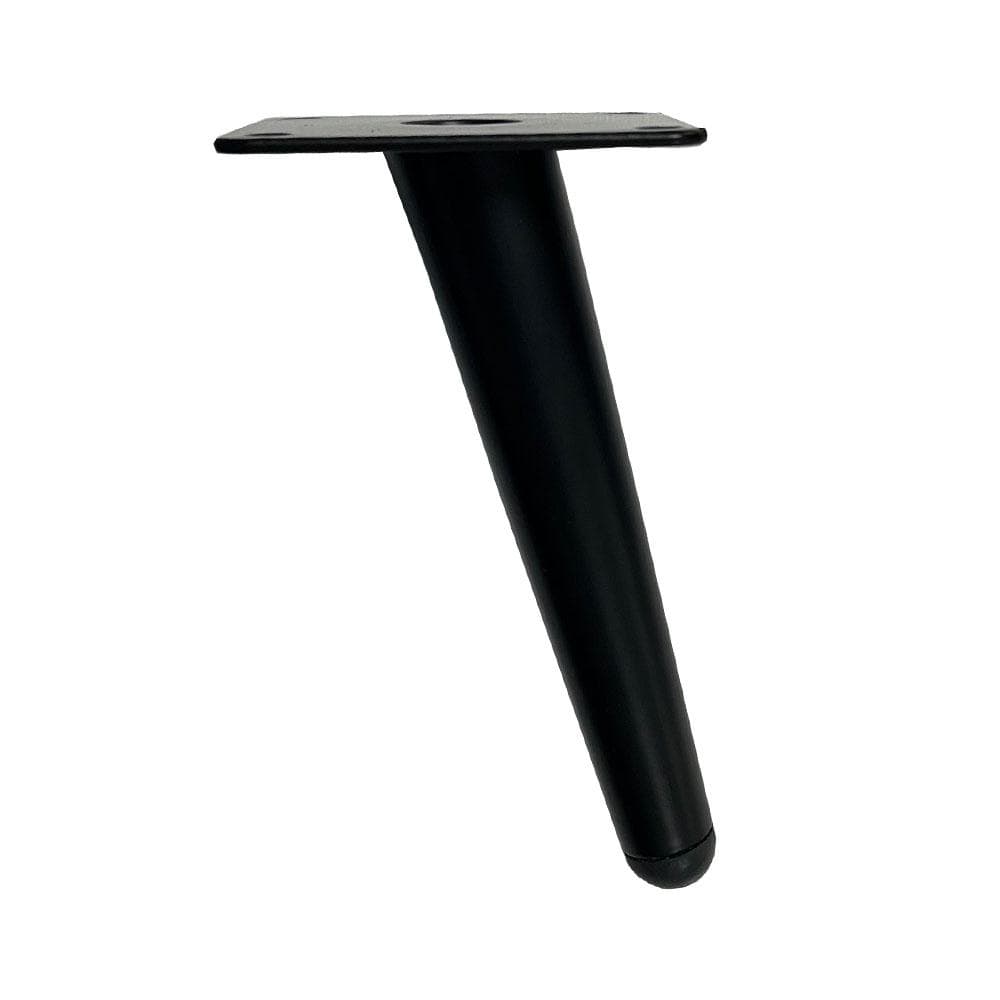 Stalen schuine meubelpoot zwart conisch ø 3,5 cm / 2 cm en hoogte 15 cm Stalen schuine meubelpoot zwart conisch ø 3,5 cm / 2 cm en hoogte 15 cm