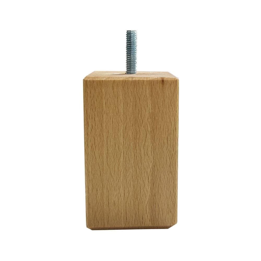 Vierkanten houten meubelpoot 10 cm (M8)