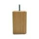 Meubelpoot  vierkant 6 bij 6 cm en hoogte 10 cm  van massief hout (M8)