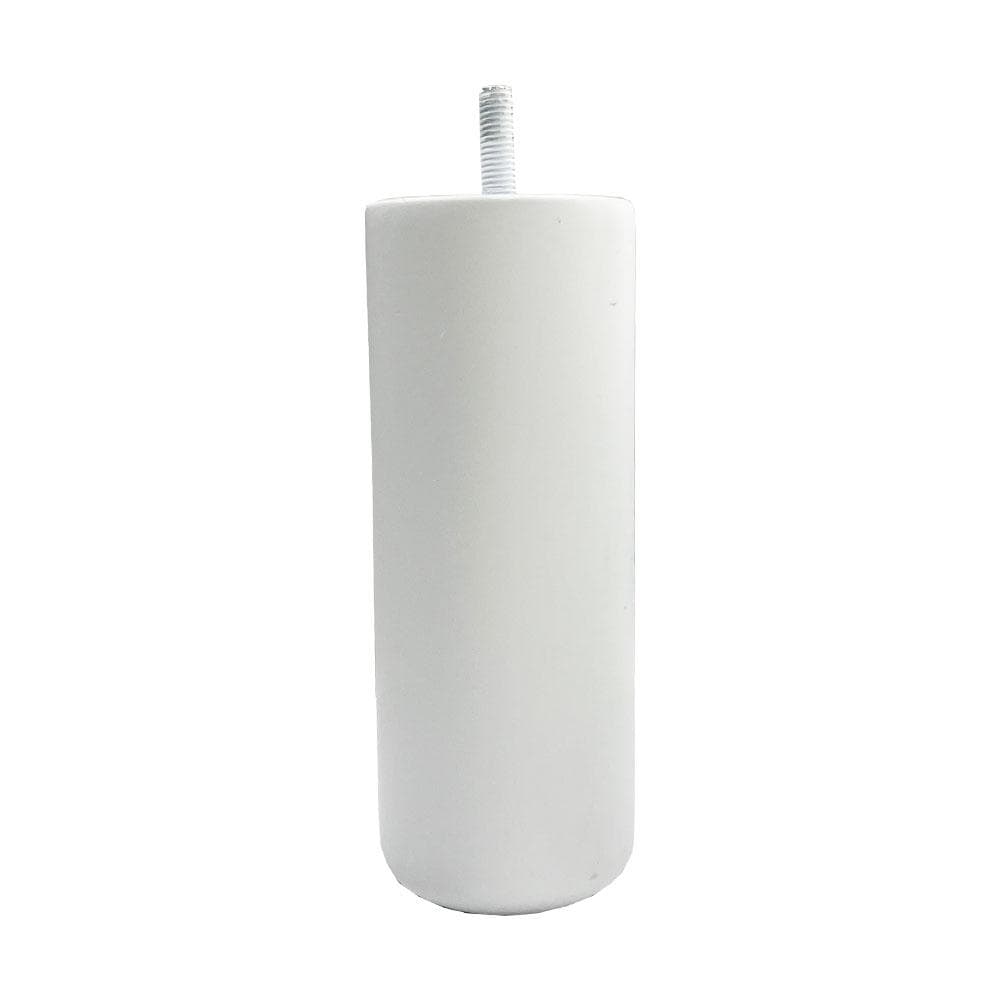 Image of Ronde witte houten meubelpoot 15 cm (M8)