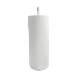 Ronde witte houten meubelpoot 15 cm (M8)