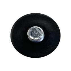 Stelvoet zwart rond Ø 3 cm en hoogte 1 cm  van kunststof (M8)  - 4 stuks