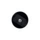 Stalen meubelpoot zwart rond ø 5 cm en hoogte 15 cm  (M8)