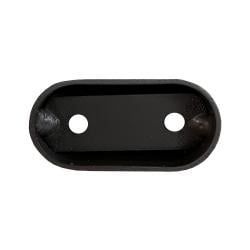 Zwarte ovale meubelpoot 3 cm