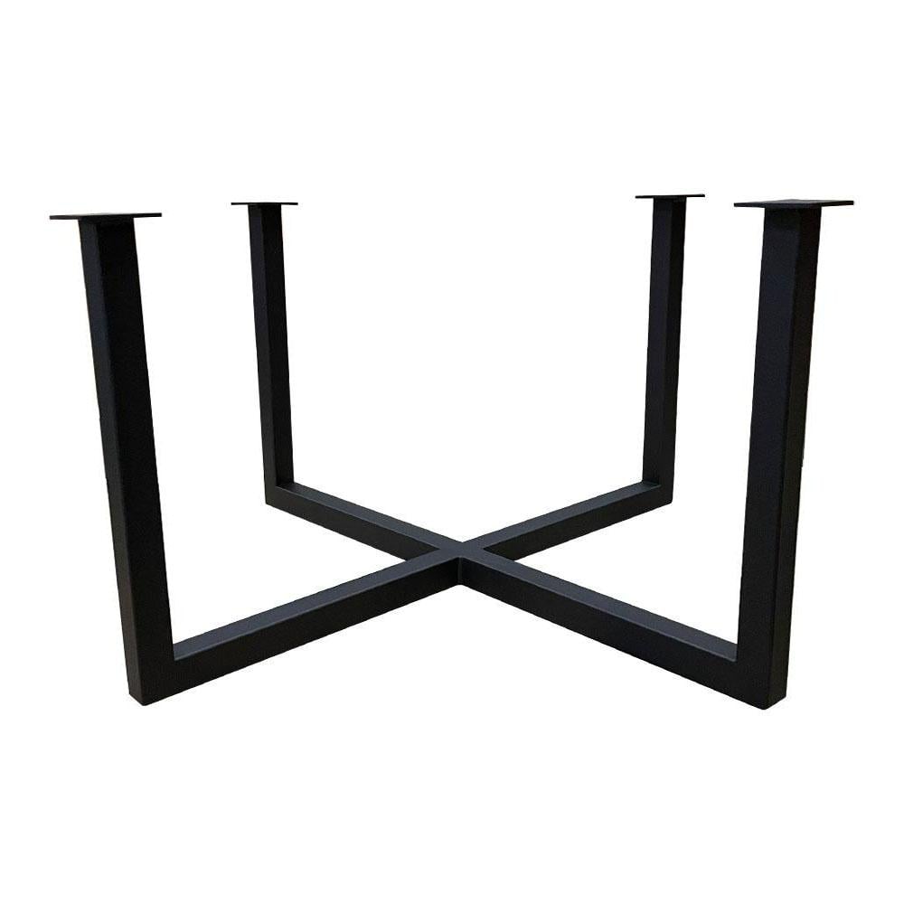 Zwarte stalen salontafel onderstel hoogte 37 cm, vierkant 65 x 65 cm (30 x 30 mm)