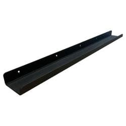 Zwarte stalen massieve wandplank breedte 80 cm