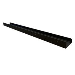 Zwarte stalen massieve wandplank breedte 80 cm