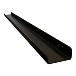 Zwarte stalen massieve wandplank breedte 120 cm