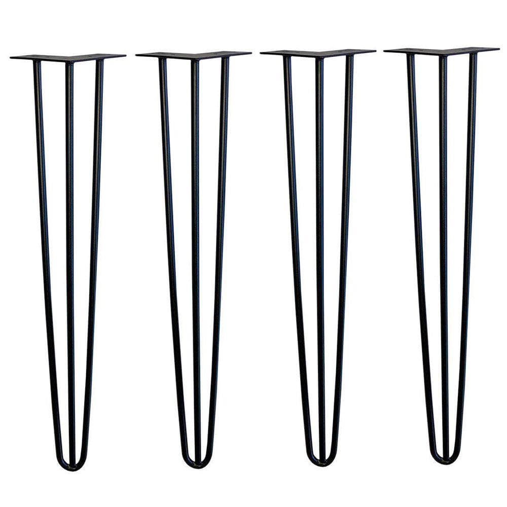 Stalen hairpin zwart hairpin ø 1,0 cm en hoogte 72 cm - 4 stuks Stalen hairpin zwart hairpin ø 1,0 cm en hoogte 72 cm - 4 stuks