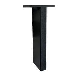 Stalen meubelpoot zwart rechthoek 1,5 bij 4 cm en hoogte 14 cm  (1,5 x 4 cm)