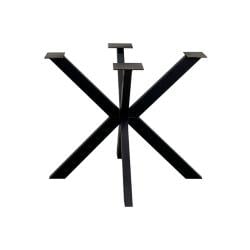 Zwarte stalen matrix tafelpoot hoogte 74 cm en breedte/diepte 80 cm (koker 8 x 4 cm)