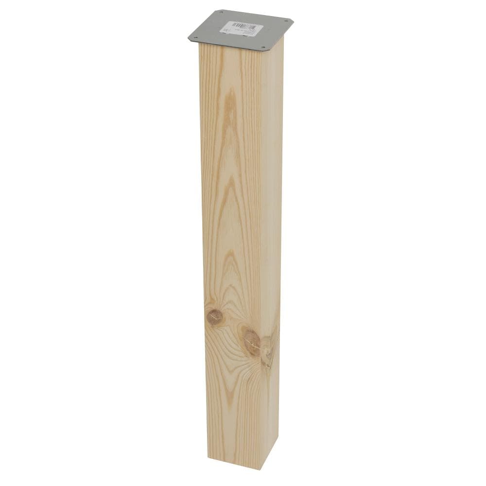Tafelpoot vierkant 9 bij 9 cm en hoogte 72 cm van massief hout, 9 x 9 cm Tafelpoot vierkant 9 bij 9 cm en hoogte 72 cm van massief hout, 9 x 9 cm