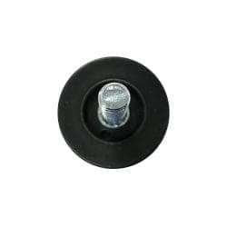 Stalen meubelpoot rvs look rond ø 4 cm en hoogte 10 cm  (M10) 
