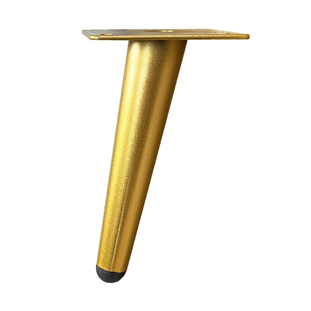 Stalen schuine meubelpoot goud conisch ø 3,5 cm / 2 cm en hoogte 15 cm Stalen schuine meubelpoot goud conisch ø 3,5 cm / 2 cm en hoogte 15 cm