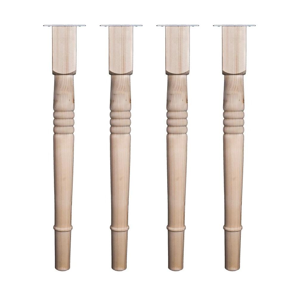 Meubelpoot rond Ø 7 cm en hoogte 73 cm van massief hout - 4 stuks Meubelpoot rond Ø 7 cm en hoogte 73 cm van massief hout - 4 stuks