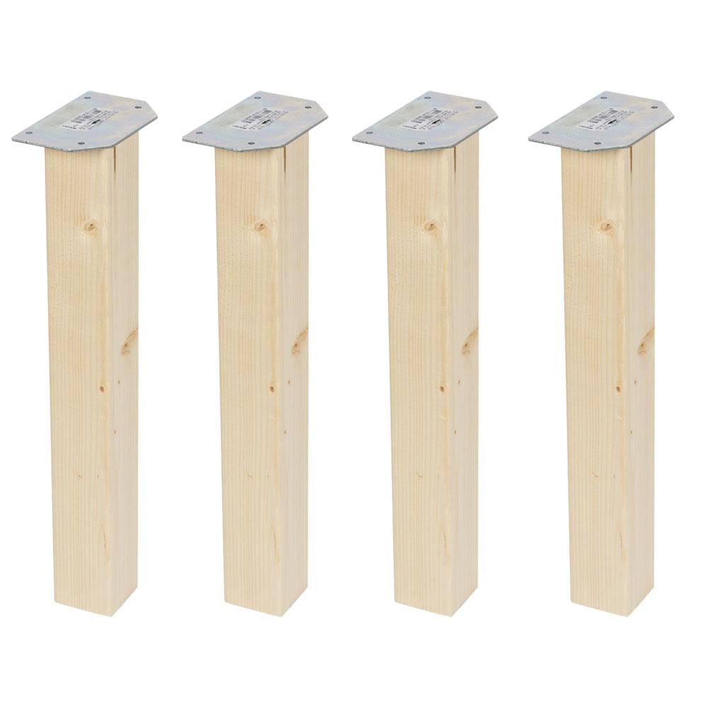Meubelpoot vierkant 5,5 bij 5,5 cm en hoogte 42 cm van massief hout - 4 stuks Meubelpoot vierkant 5,5 bij 5,5 cm en hoogte 42 cm van massief hout - 4 stuks