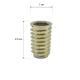 Rampamoer messing rond Ø 1 cm en hoogte 2,5 cm  van massief messing (M6)  - 20 stuks