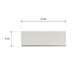Meubelpoot chroom vierkant 12 bij 12 cm en hoogte 5 cm  van kunststof