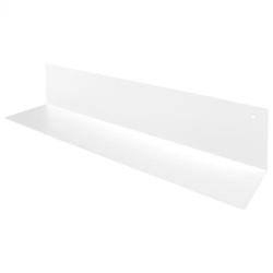 Massief stalen gevouwen plank mat wit 80x15x15cm