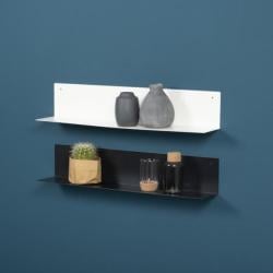 Massief stalen gevouwen plank mat wit 80x15x15cm