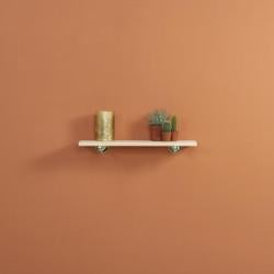 Stalen plankdrager buis messing look 22,5cm - 2 stuks