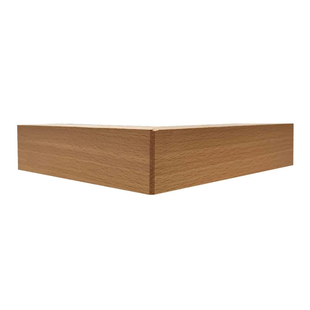 Furniture Legs Europe Meubelpoot hoek 15 bij 15 cm en hoogte 7,5 cm van massief beukenhout