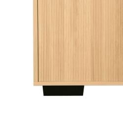 Meubelpoot zwart rechthoek 15 bij 4,5 cm en hoogte 4,5 cm  van massief kunststof