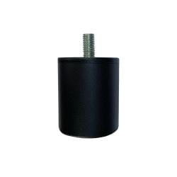 Stalen meubelpoot zwart rond ø 5 cm en hoogte 6 cm  (M10) 