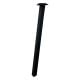 Stalen schuine zwarte tafelpoten 76 bij 10 cm en hoogte 72 cm  (4 x 4 cm) - Set van 2 stuks