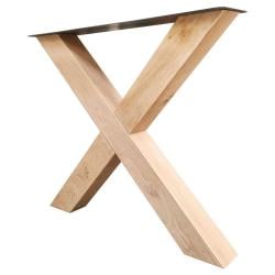 X-poot massief eikenhout 82 bij 10 cm en hoogte 73 cm (10 x 10 cm)