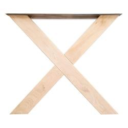 X-poot massief eikenhout 82 bij 10 cm en hoogte 73 cm (10 x 10 cm)