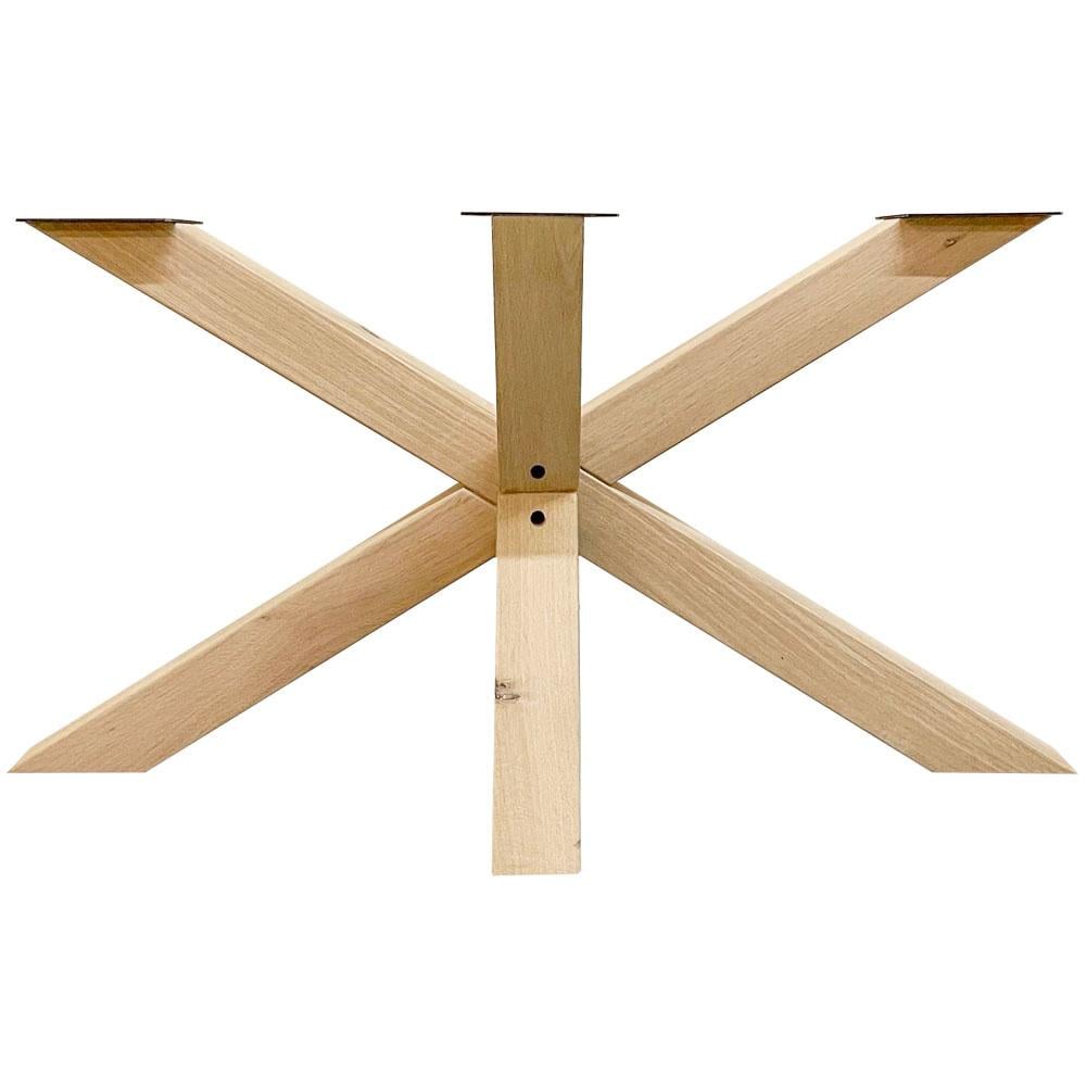 Spinpoot van eikenhout ongelijkzijdig matrix 140 bij 70 cm en hoogte 72 cm (10 x 10 cm) Spinpoot van eikenhout ongelijkzijdig matrix 140 bij 70 cm en hoogte 72 cm (10 x 10 cm)
