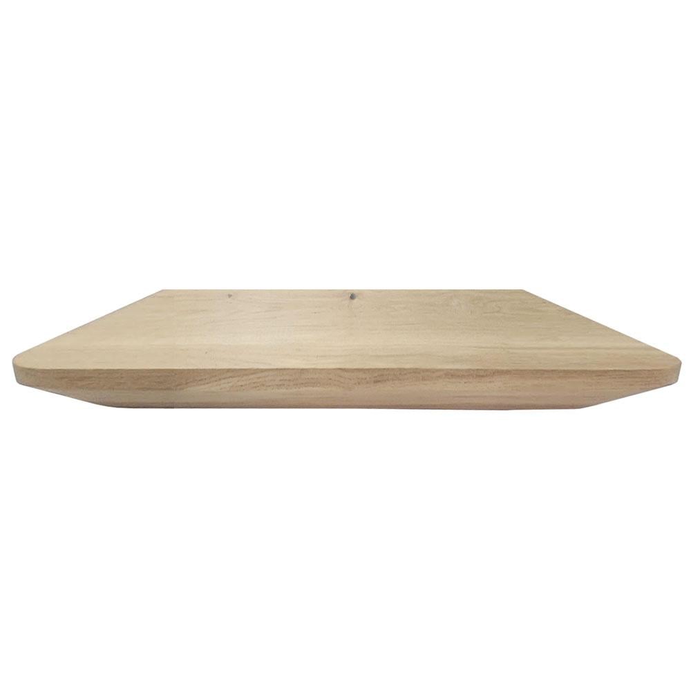 Wandplank eiken 40 bij 20 cm van 3 cm dik massief hout met verjongde facetrand - Zwevend te monteren Wandplank eiken 40 bij 20 cm van 3 cm dik massief hout met verjongde facetrand - Zwevend te monteren