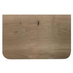 Wandplank eiken 40 bij 20 cm van 3 cm dik massief hout met verjongde facetrand - Zwevend te monteren