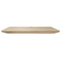Wandplank eiken 60 bij 20 cm van 3 cm dik massief hout met verjongde facetrand - Zwevend te monteren
