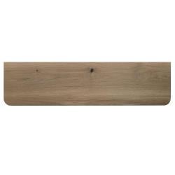 Wandplank eiken 80 bij 20 cm van 3 cm dik massief hout met verjongde facetrand - Zwevend te monteren