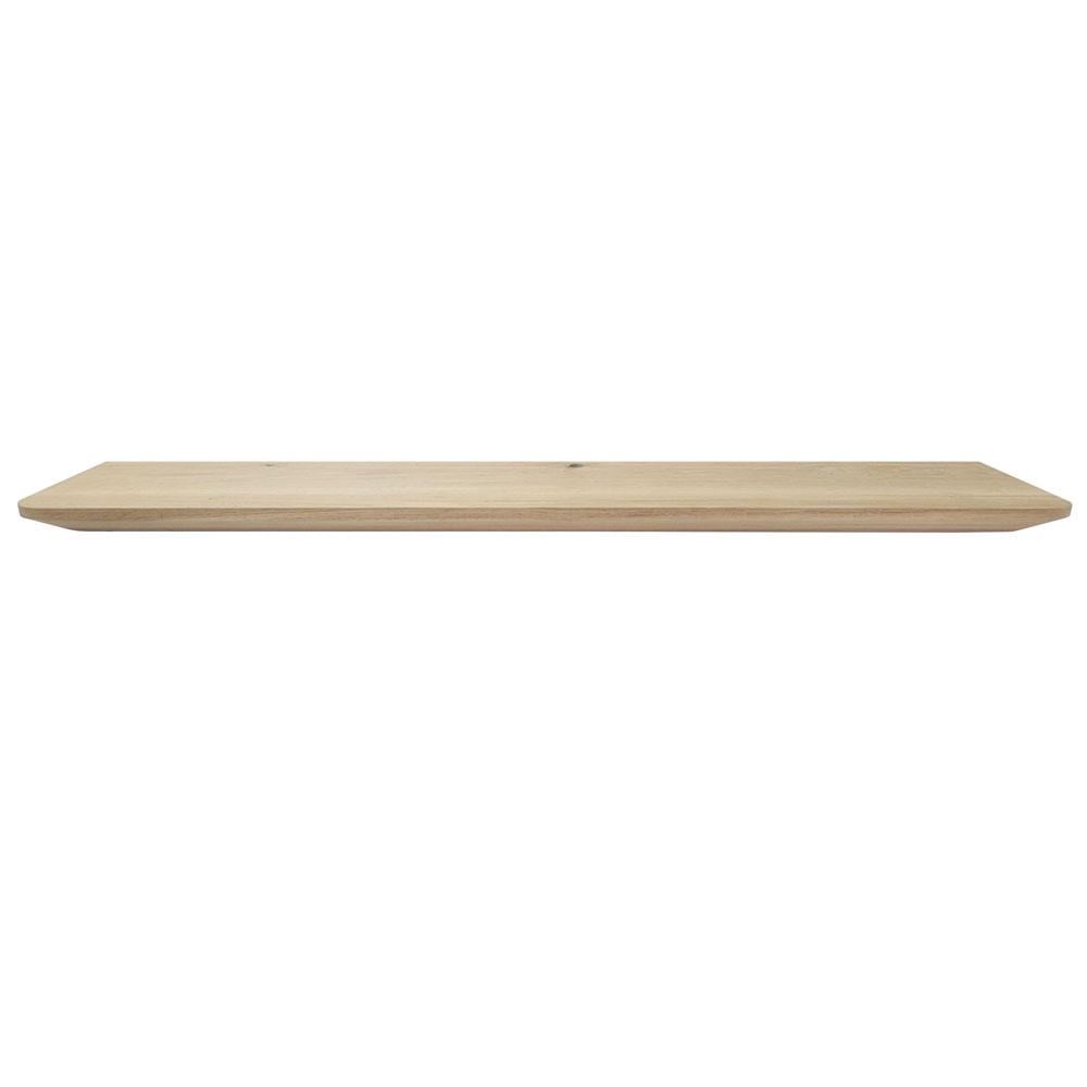 Wandplank eiken 100 bij 20 cm van 3 cm dik massief hout met verjongde facetrand - Zwevend te monteren Wandplank eiken 100 bij 20 cm van 3 cm dik massief hout met verjongde facetrand - Zwevend te monteren