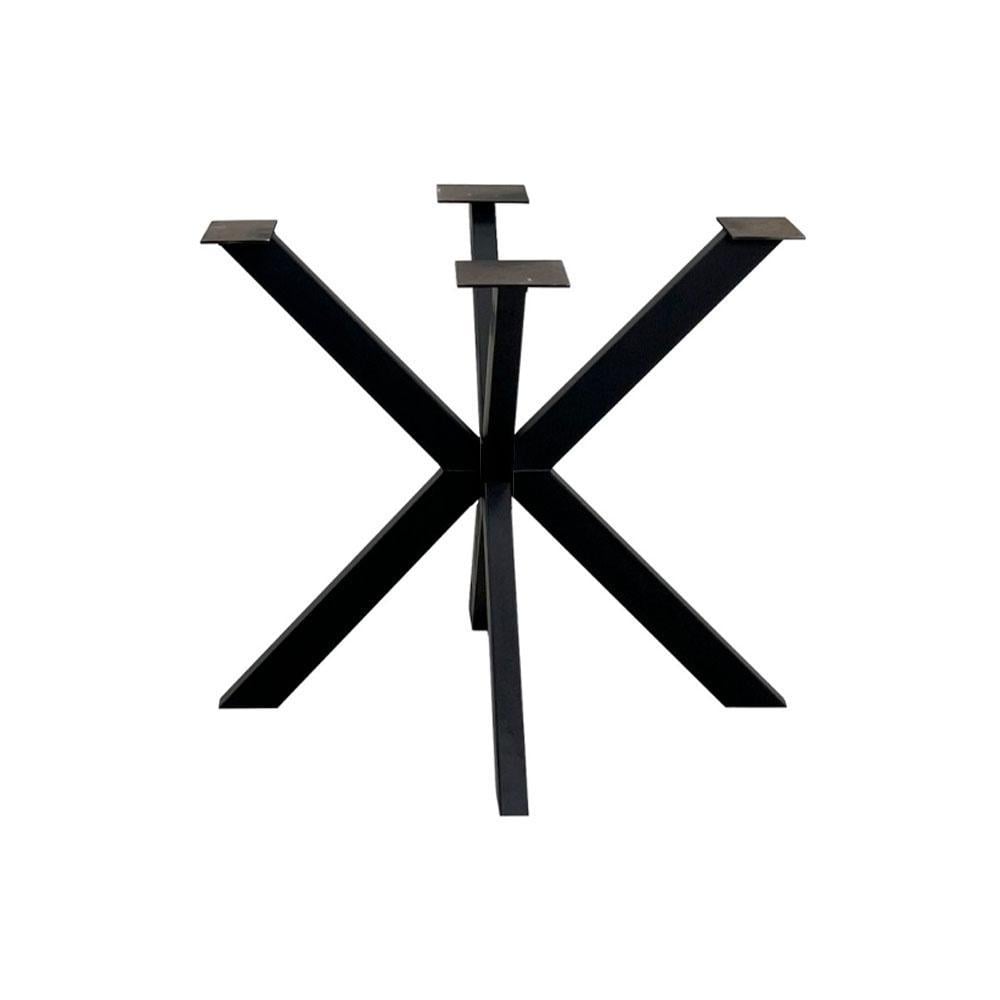 Stalen matrix zwart spinpoot 90 bij 90 cm en hoogte 74 cm (10 x 3 cm) Stalen matrix zwart spinpoot 90 bij 90 cm en hoogte 74 cm (10 x 3 cm)