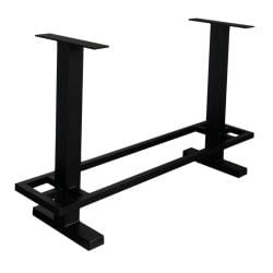 Stalen bartafel zwart 210 bij 60 cm en hoogte 105 cm  (8 x 8 cm)