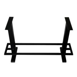 Stalen bartafel zwart 210 bij 60 cm en hoogte 105 cm  (8 x 8 cm)