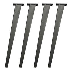Stalen tafelpoot brons taps 7 bij 3 cm en hoogte 72 cm (4 x 3 cm / 7 x 3 cm) - 4 stuks - Brons