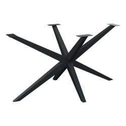 Stalen matrix tafelpoot zwart met tapse koker hoogte 72 cm en breedte 140 cm  (8 x 4 cm)