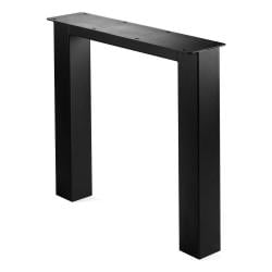 Stalen N-poot zwart 80 bij 10 cm en hoogte 72 cm  (10 x 10 cm)
