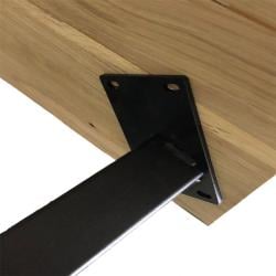 Set stalen tapse tafelpoot zwart vierkant 5 bij 5 cm en hoogte 72 cm  (5 x 5 cm) -  4 stuks